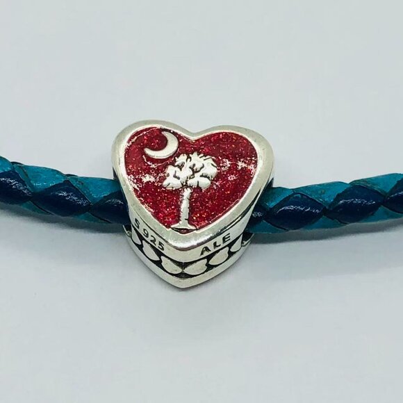 ✨✨Pandora Charleston SC Exclusive Dangle Charm South Carolina Flag Pendant - Picture 3 of 3